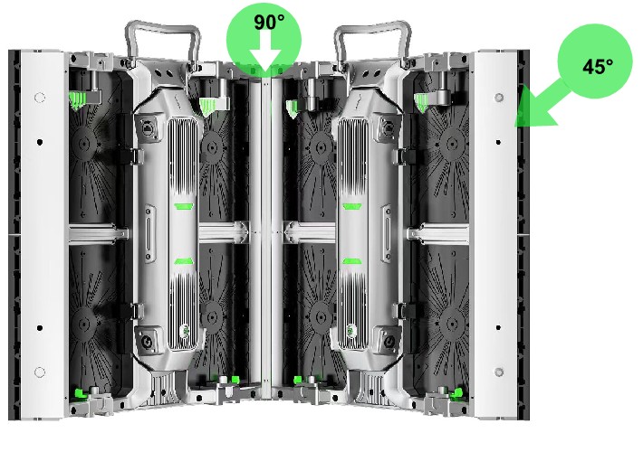 P1.953 NG500 Gabinete LED de alquiler para interiores de 500 mm x 500 mm